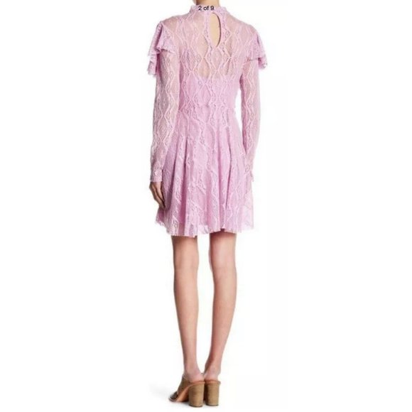 Free People Purple Wisteria Rock Candy Lace Dress Size Small S New NWT RARE HTF - Picture 3 of 6